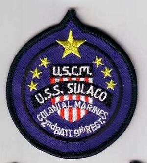 Alien U.S.C.M. Sulaco Patch U.S.S Aliens Uniform Aufnäher neu 