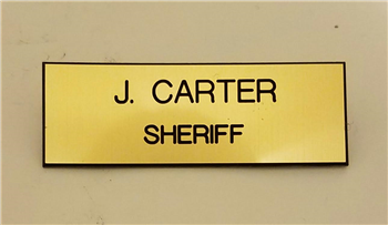 Eureka Sheriff's Shirt Nameplate